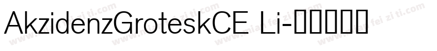 AkzidenzGroteskCE Li字体转换